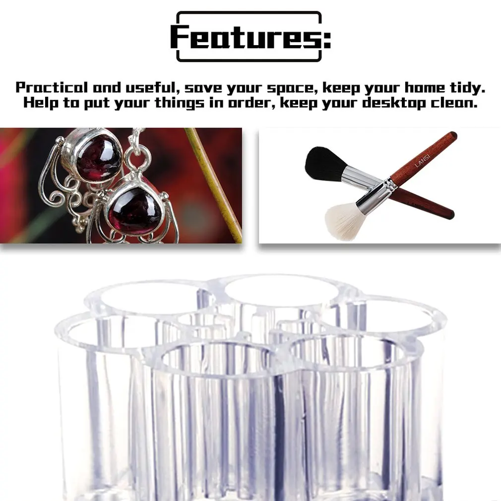 Косметический Органайзер для макияжа чистые акриловые ящики коробка хранения