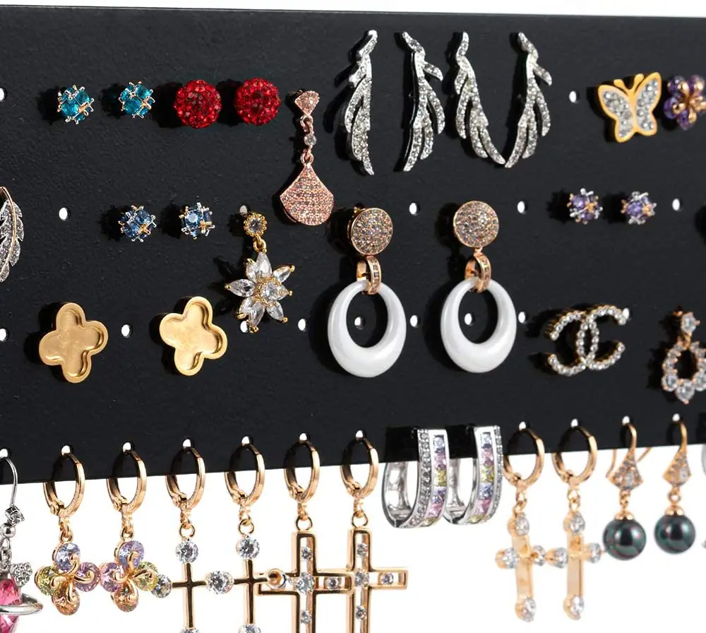 Стойка-витрина для сережек 3-уровневый держатель-гвоздик органайзер ювелирных