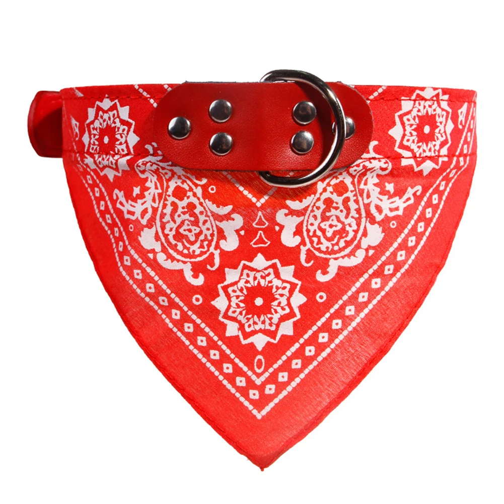

Fashion Pet Scarf Transer Pet Supplies Jacquard Print PU Leather Cute Pet Neckerchief Bandana Dog Collars Puppy Cat Neck Scarf