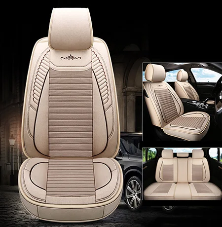 Автомобильный Универсальный Набор авточехлов для chevrolet captiva cruze 2012 tahoe traverse 2008 lacetti aveo t250 t300 lanos - Название цвета: Beige Standard