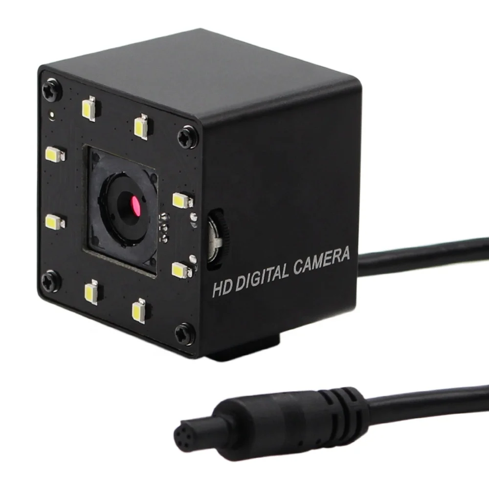 

Аудио Веб-камера ELP без искажений 13 МП HD MJPEG Sony IMX214 Автофокус USB веб-камера с белым светодиодом для дня и ночи