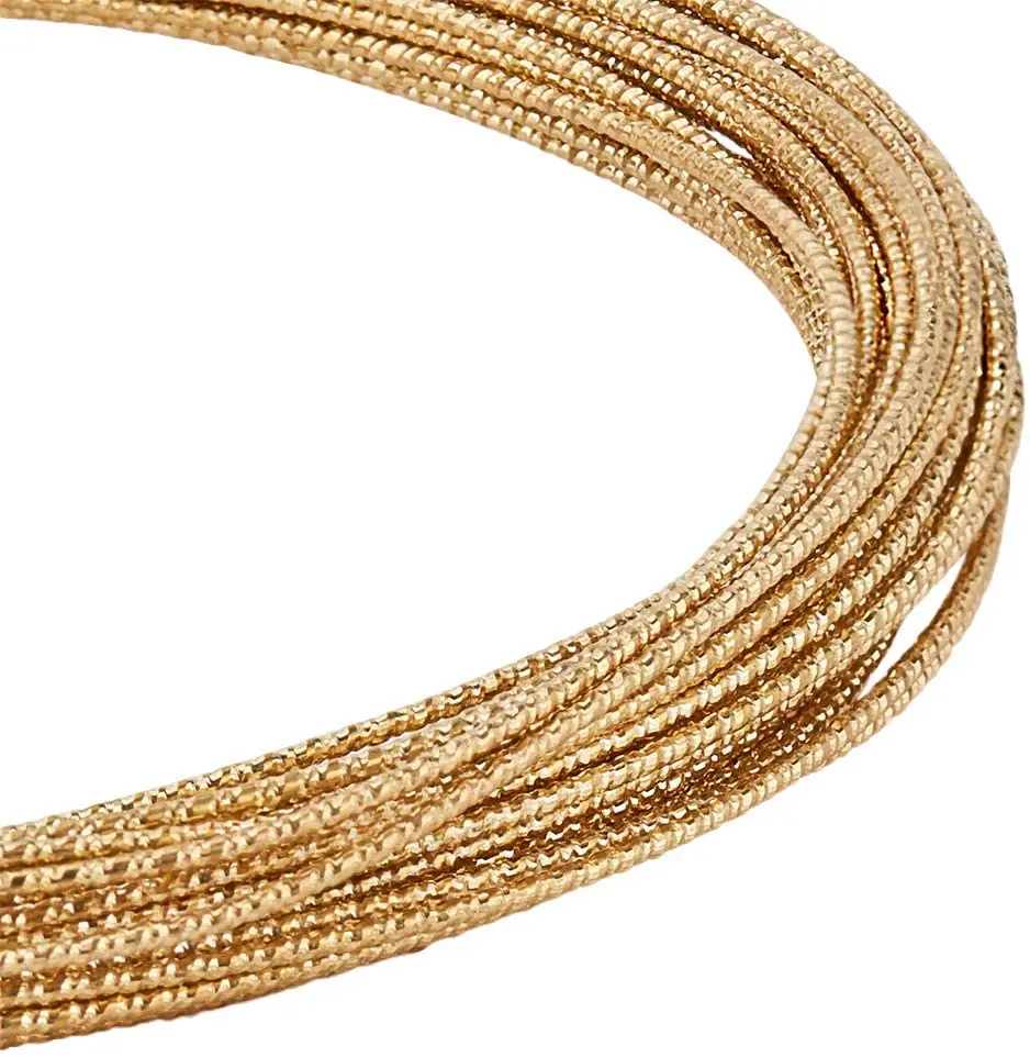 

18 Gauge 33 Feet Engraved Twist Gold Wire Textured Copper Wire Half Hard Copper Wire for Jewelry Beading Craft Work