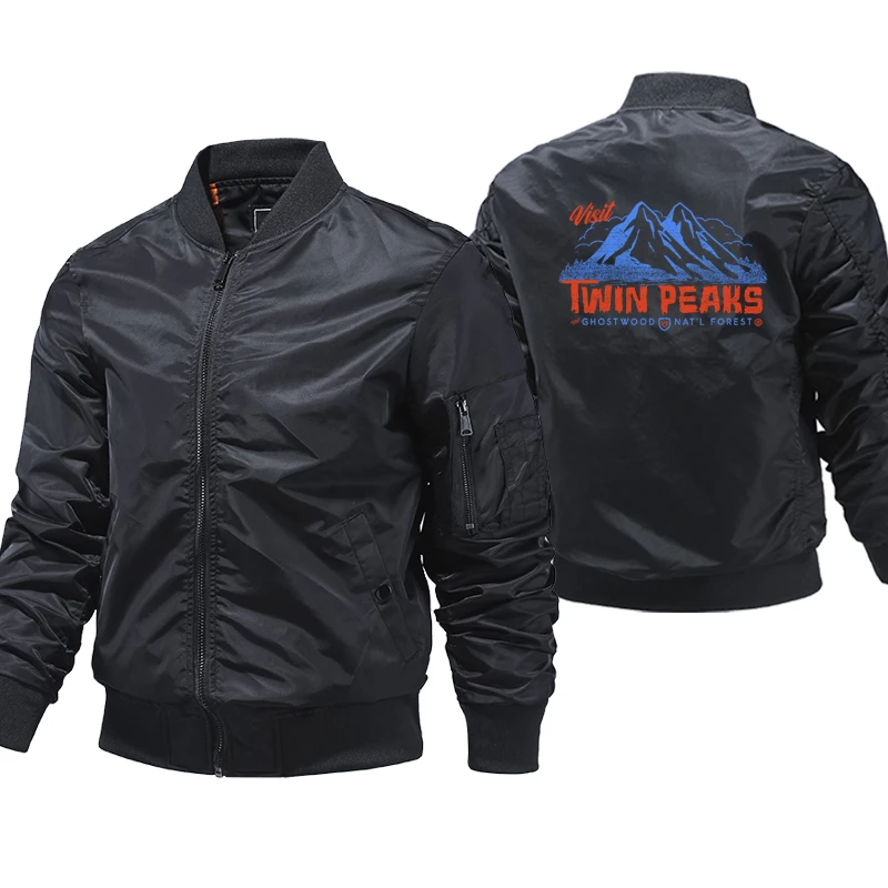 

Twin Peaks 2022 Fahsion Jacket Men Thick Army motorcycle Ma-1 aviator Pilot Men Bomber Jacket Men Casual winter warm jacket men