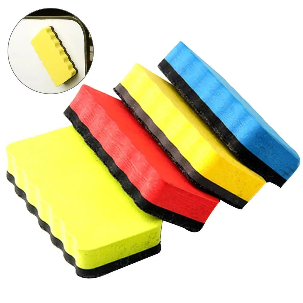

One Pieces High Quality Magnetic White Board Erasers Whiteboard Office Dry Supplies Sticker Wipe Magnets Erasers School Wri B0G1