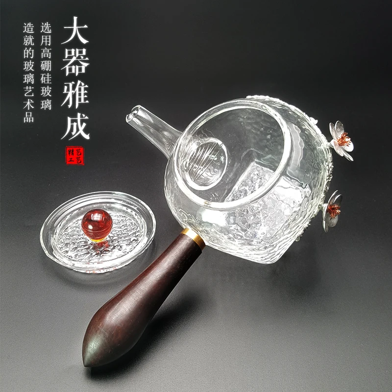 Mango de madera resistente al calor, tetera de taza de feria, tetera de Kung Fu, utensilios de t&eacute;, juego de embudo de t&eacute;-1