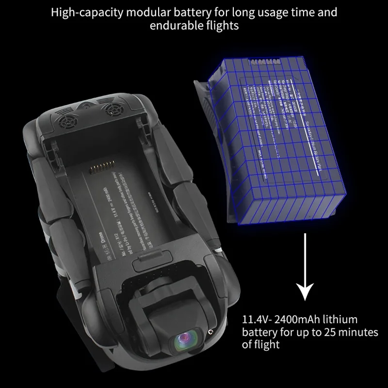 Bater&iacute;a de LiPo para dron compatible con JJRC X12 EX4 de 11.4V 2400 mAh, pieza de repuesto, accesorio para drones, pol&iacute;mero de litio, 5G, WiFi, FPV, RC, GPS-5