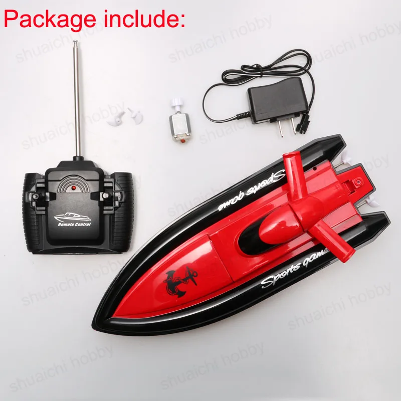 

1set 4CH Radio Remote Control Boat 20km/h Dual-Motor Power Racing Speedboat DIY Assembly Competitive Kids Toy Fluid Type Design