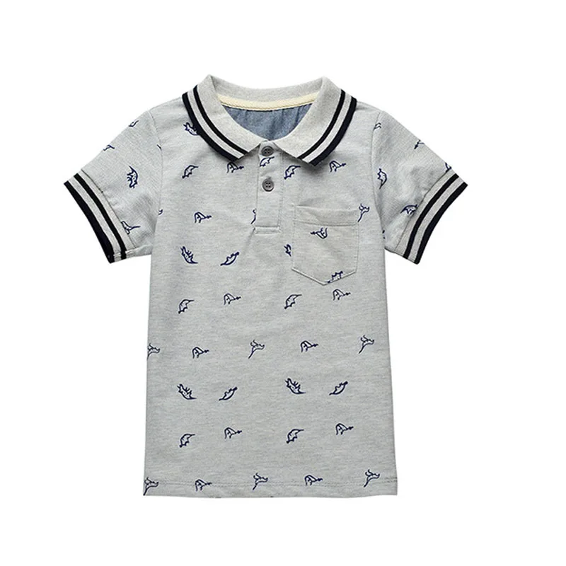 Модные летние футболки с динозавром для мальчиков хлопковые детские топы
