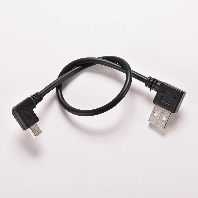 25 см 90 градусов угловой мини USB кабель к 2 0 для синхронизации данных и зарядного