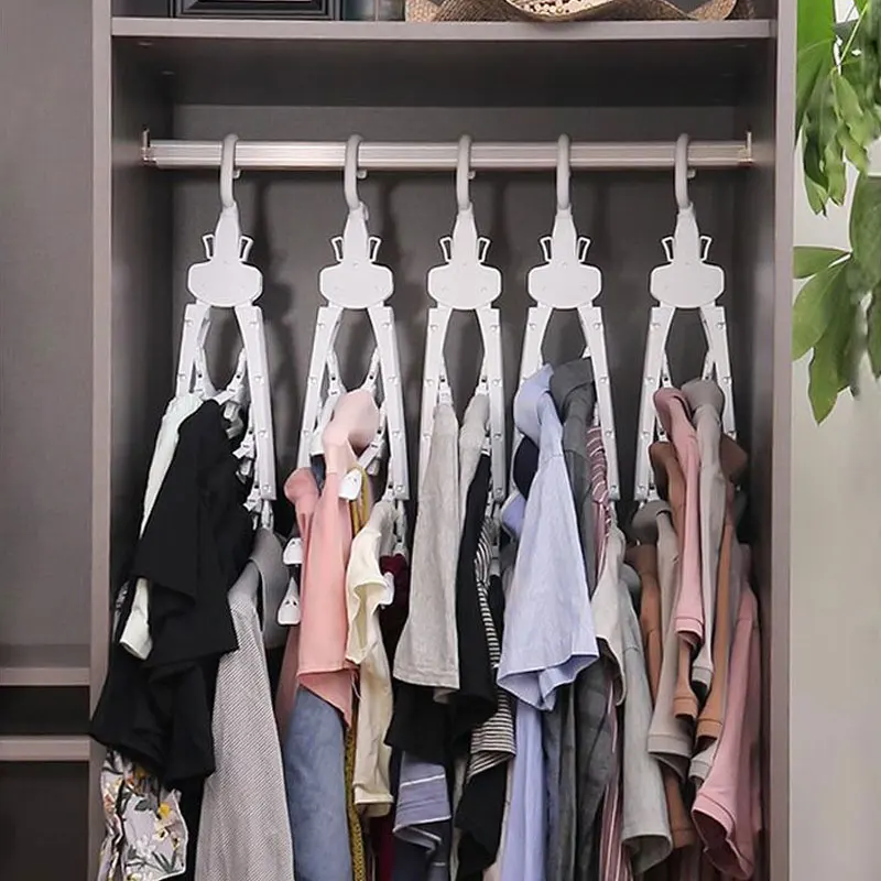 Пластиковая многопортовая поддерживающая круглая вешалка для одежды экономит