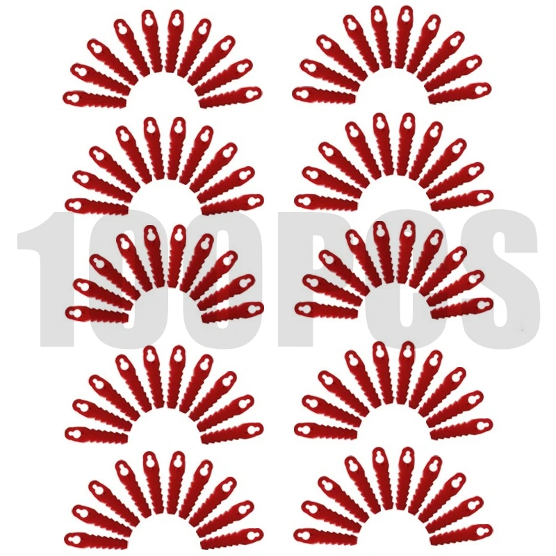 

25/60/100PCS Plastic Mower Cutting Blade Helical Tooth Universal Lawn Mower Tool Replacement Grass Cuttering Blade Garden Tools