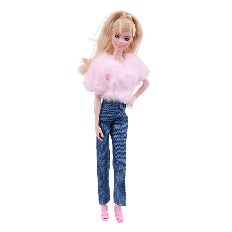 

2021 Paris Spring Fashion Jeans Dress Outfit Suit Sets for Barbie BJD FR SD Doll Clothes Collection Accessories Toys for Girl