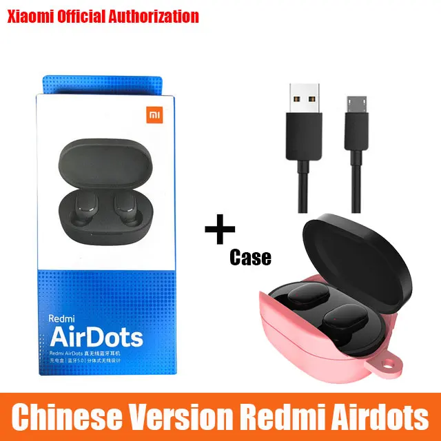Xiaomi Redmi Airdots наушники-вкладыши TWS Bluetooth 5,0 наушники стерео Беспроводной активный Шум отмена с микрофоном громкой связи - Цвет: As the picture