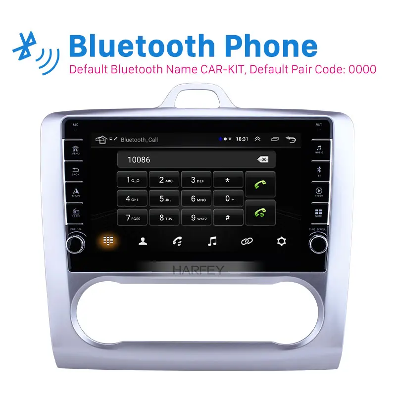 Harfey 9 дюймов HD сенсорный экран Android 1 для 2004 2005 2011 Ford Focus Exi AT Radio с GPS WIFI Bluetooth