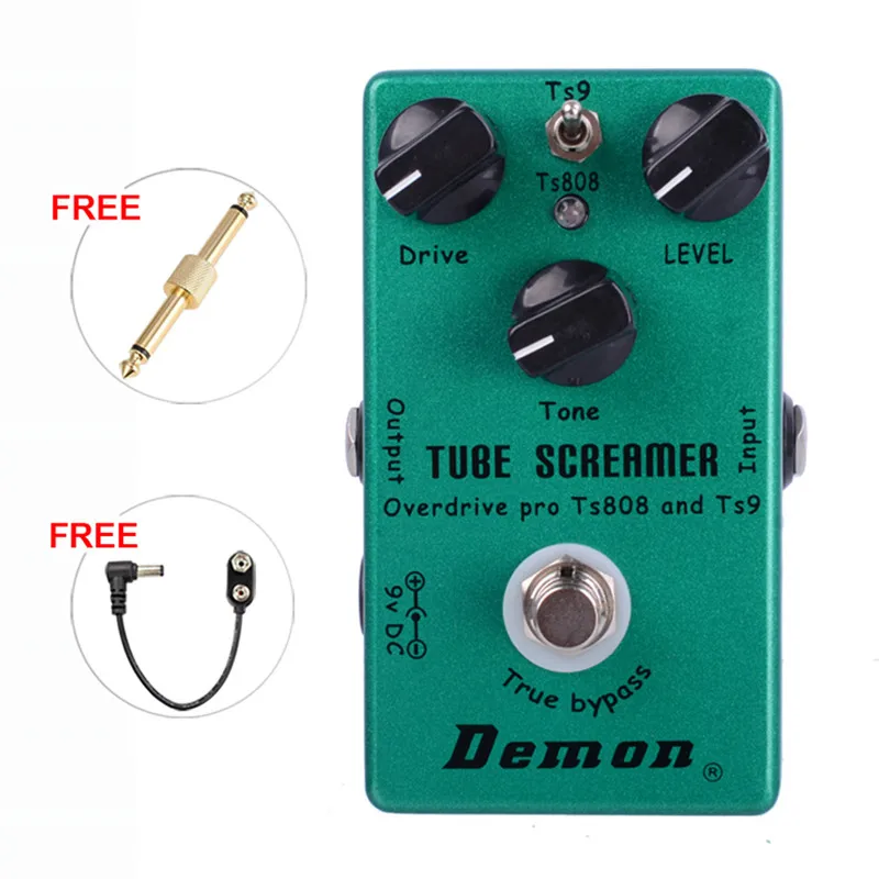 Demonfx TS9 и TS808 два режима Tube Screamer 2 в 1 педаль для гитарного эффекта овердрайв