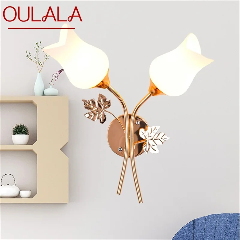 

OULALA Wall Lamps Contemporary Creative LED Sconces Lights Flower Shape Indoor For Home Bedroom