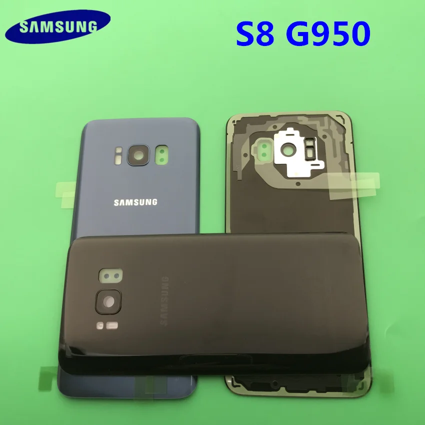

10 шт./лот, оригинальная задняя панель, стеклянная задняя крышка с задней камерой, стекло для Samsung Galaxy s8 edge G950 G950F