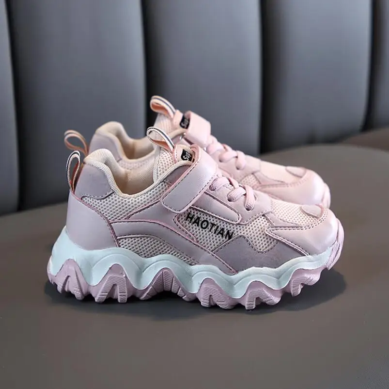 Весенняя детская спортивная обувь для мальчиков и девочек Дышащие кроссовки