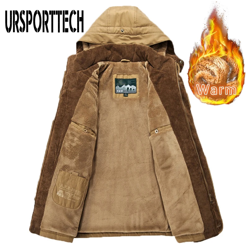 Winter Jacket Men Military Coat Fashion Casual Slim Thick Warm Mens Coats Parkas With Hooded Long Overcoats Male Clothes | Мужская