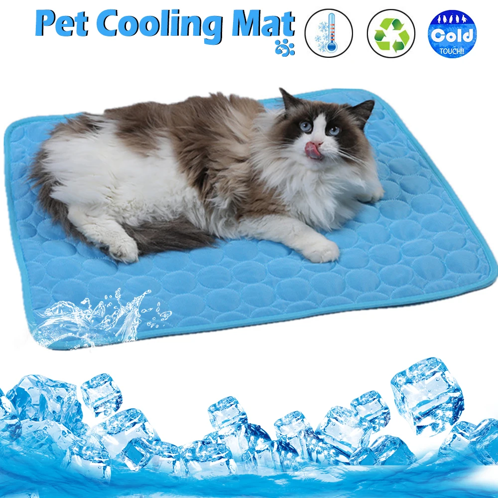 

Summer Cooling Dog Cat Mat Cold Ice Pad for Small Large Dogs Cats Puppy Cool Cushion Bed 5 Colors Dog Accessories Dropshipping