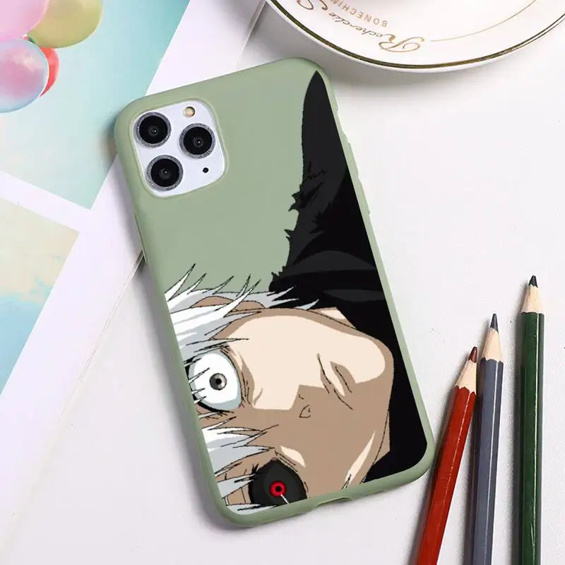 

Anime Tokyo Ghoul Kaneki Touka Phone Case For iphone 12 11 Pro Max Mini XS 8 7 6 6S Plus X SE 2020 XR Candy green Silicone cover