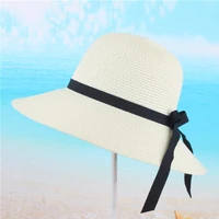 2022 summer paper straw hat big brim bowtie womens hat cool nice hats for women sun hat beach hat high quality straw women hat