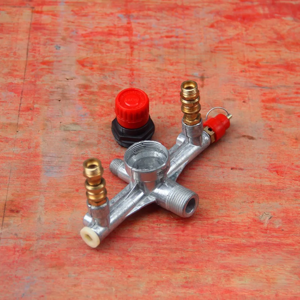 

High Quality Air Compressor Pressure Valve Switch Manifold Relief Regulator Gauges 90~120 PSI 240V 17x15.5x19cm