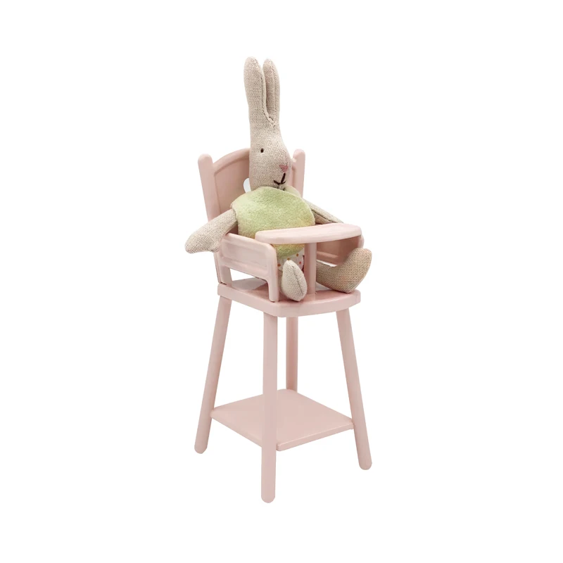 Aizulhomey Iron Baby Dining Chair Mouse Dollhouse Furniture 1/12 Kitchen Toys High Seat Stroller OB11 BJD Lol Doll Accessories images - 6