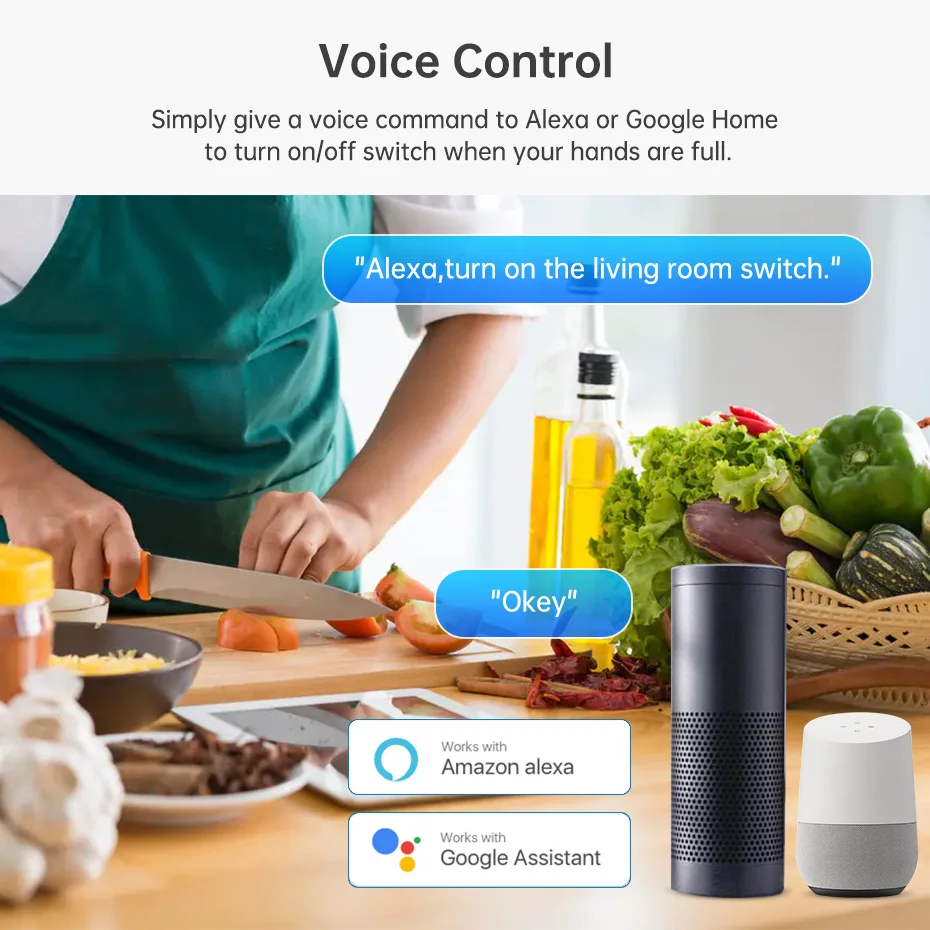 Fuers WI-FI сенсорный выключатель Tuya Smart светильник Переключатель 1/2/3 Gang ЕС Поддержка