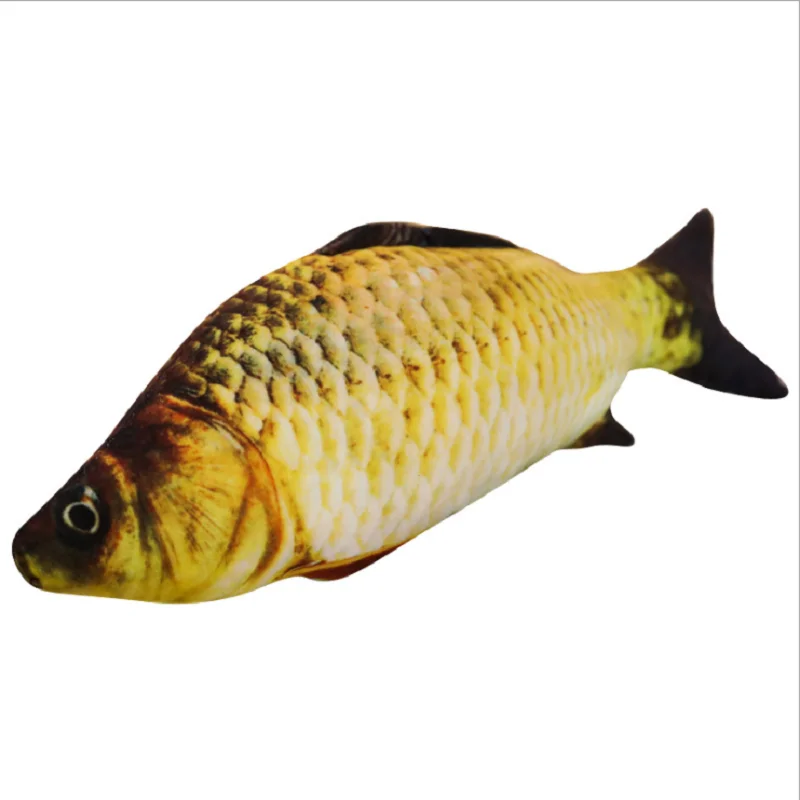 

JOYLIVE 30cm 3D Creative Simulation Pet Soft Plush Fish-shaped Cat Toy Cat Mint Toy Fish Pillow Gift