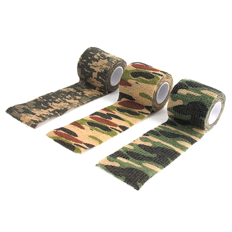 Camping Camouflage Stealth Duct Tape Wrap Cycling Stickers 5CM*4.5M Camo Gun Hunting Waterproof | Спорт и развлечения