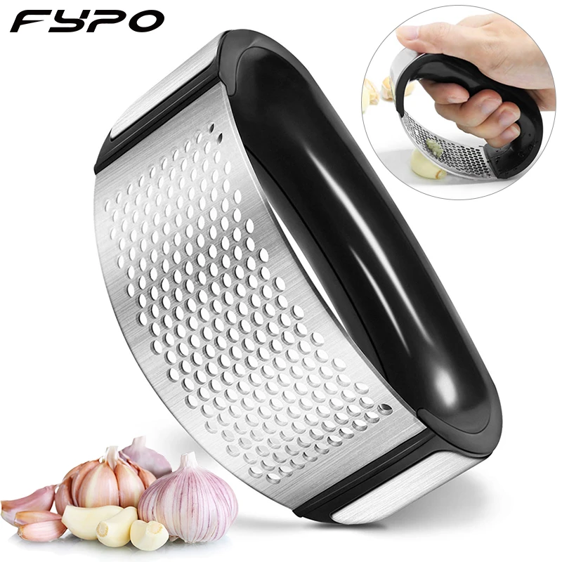 Измельчитель чеснока Fypo ручной давилка из нержавеющей стали для измельчитель