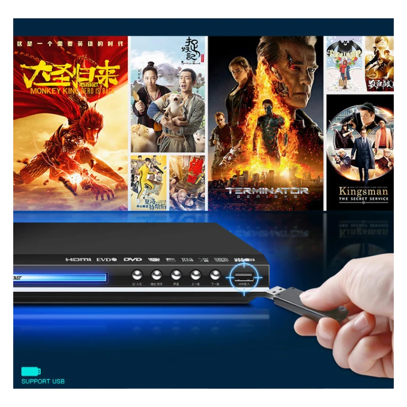 KYYSLB 220V 11W 19W ST 668 DVD VCD плеер для детей 2 0 5 1 HD HDMI полная область декодирования