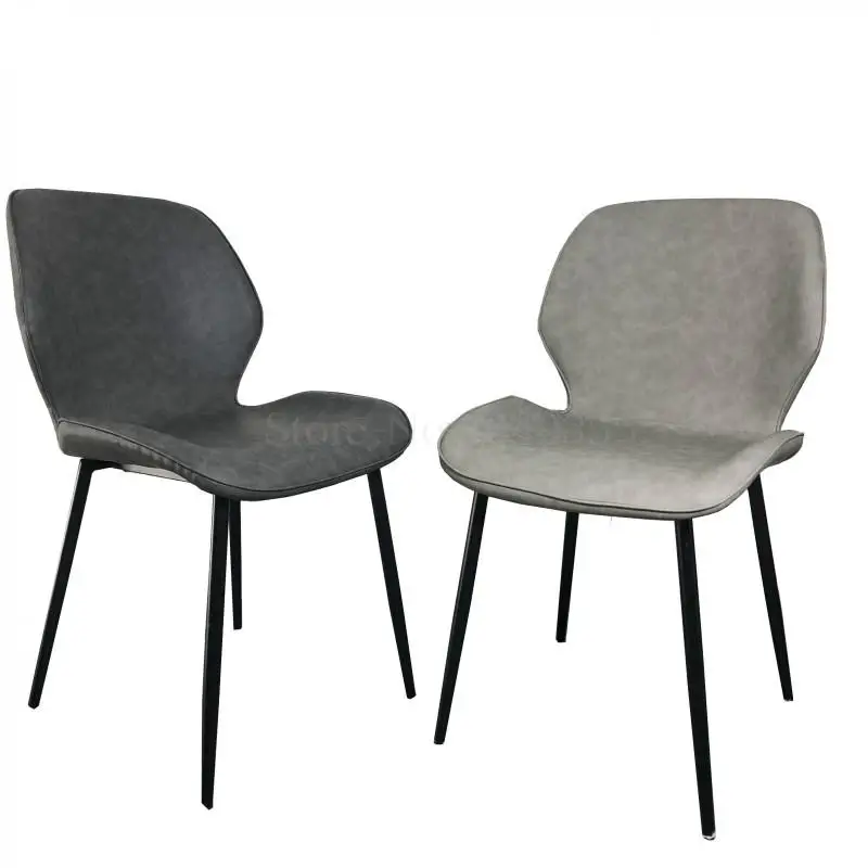 Роскошный кожаный мягкий обеденный стул 6 светильник скандинавский современный