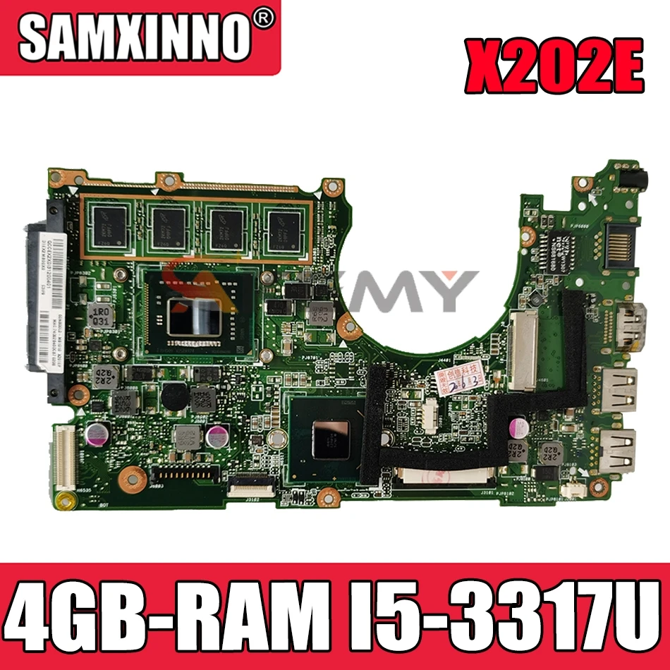 

Akemy X202E Laptop motherboard for ASUS X202E X201E S200E X201EP original mainboard 4GB-RAM I5-3317U