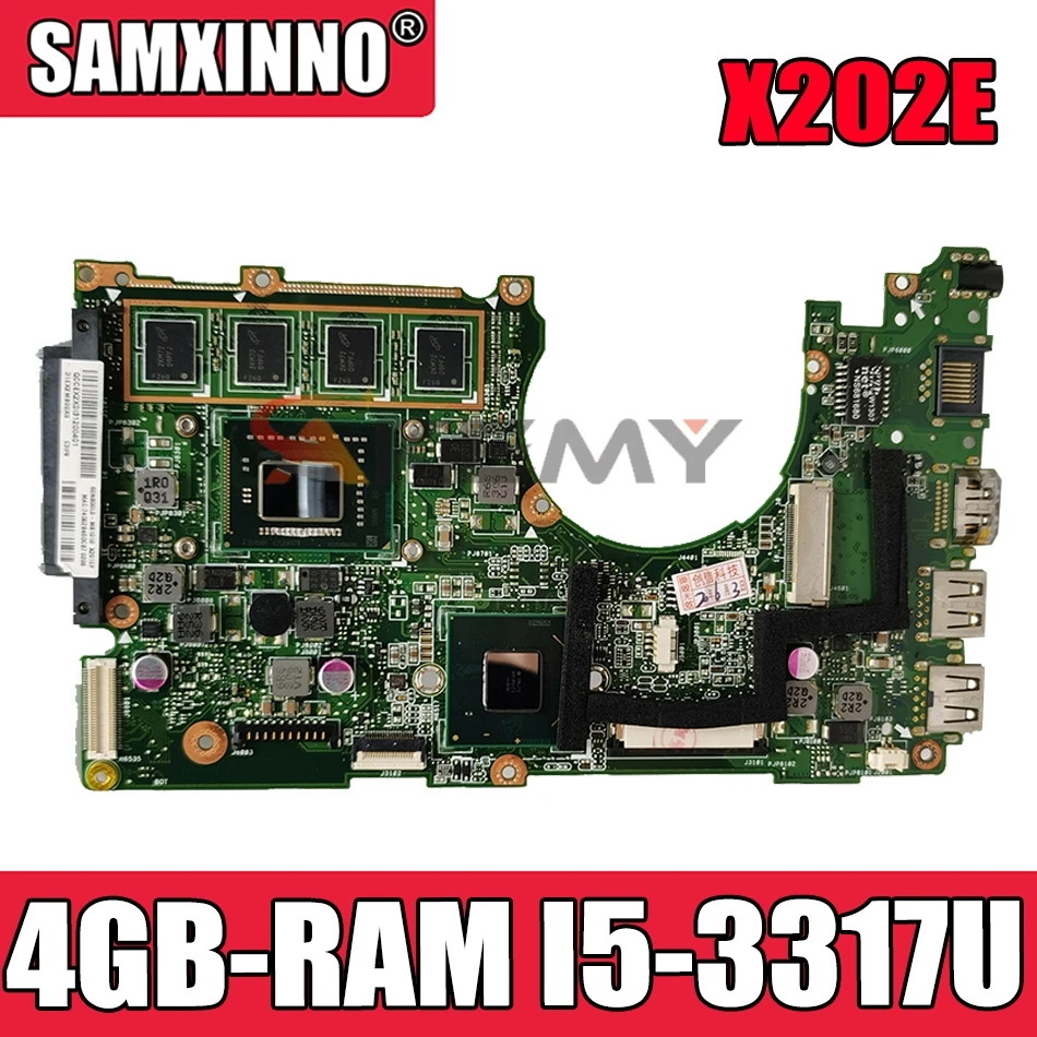 

Akemy X202E материнская плата для ноутбука ASUS X202E X201E S200E X201EP оригинальная материнская плата 4GB-RAM I5-3317U