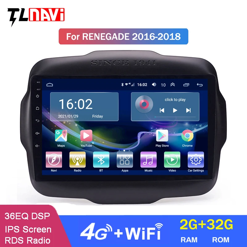 4G Lte 2G ОЗУ 9 дюймов Android 10 полносенсорная Автомобильная Мультимедийная система для