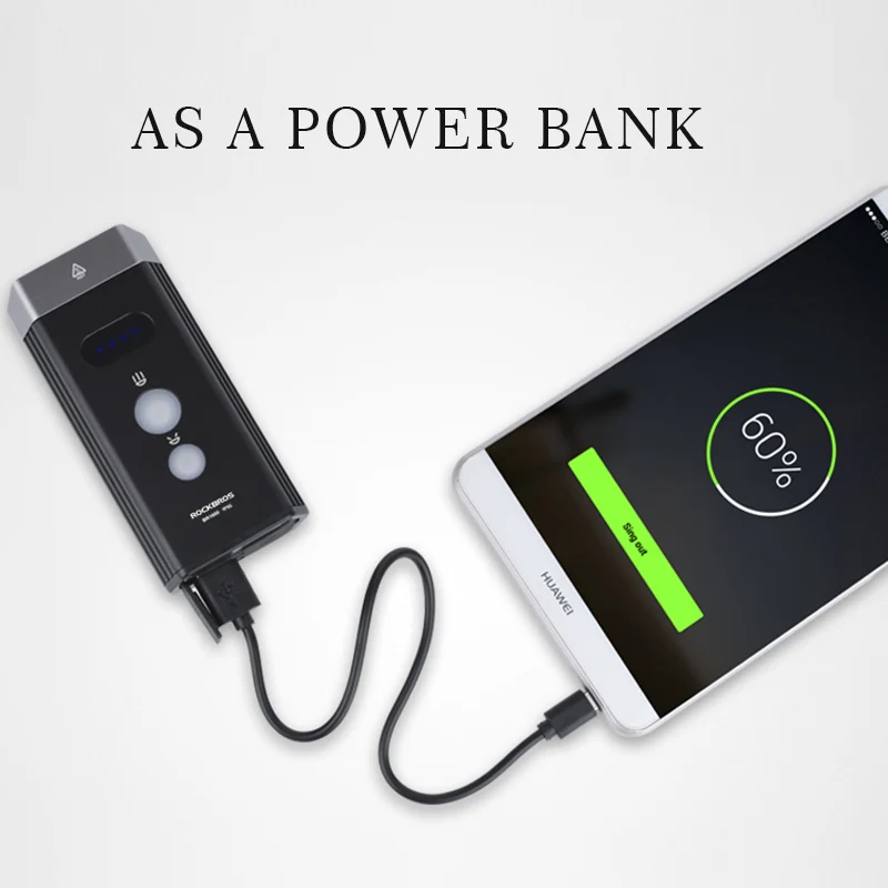 Рокброс 1800 люменов передний свет велосипедный свет фокусировка луча фары MTB шоссейного велосипеда руля свет 5000 мАч Портативный аккумулятор фонарик.