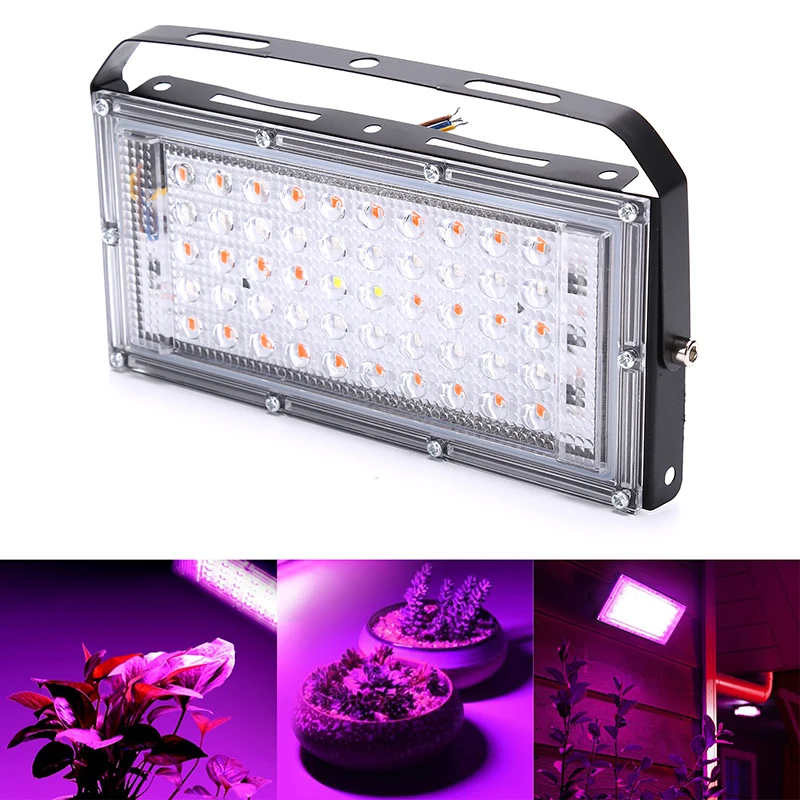 

Светодиодный Grow светильник AC220V 50 Вт светодиодный полный спектр Светодиодный прожектор светильник Фито лампа для роста растений светильник...