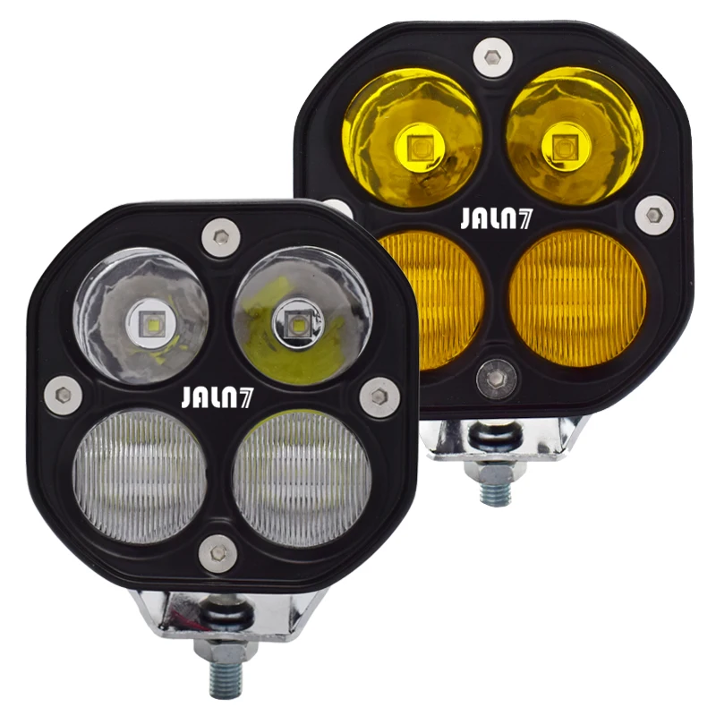 JALN7-Luz LED antiniebla para coche todoterreno Lada 4WD, Faro de conducción cuadrado de 3 pulgadas, amarillo, blanco, CC de 12V y 24V, 40W, 4x4