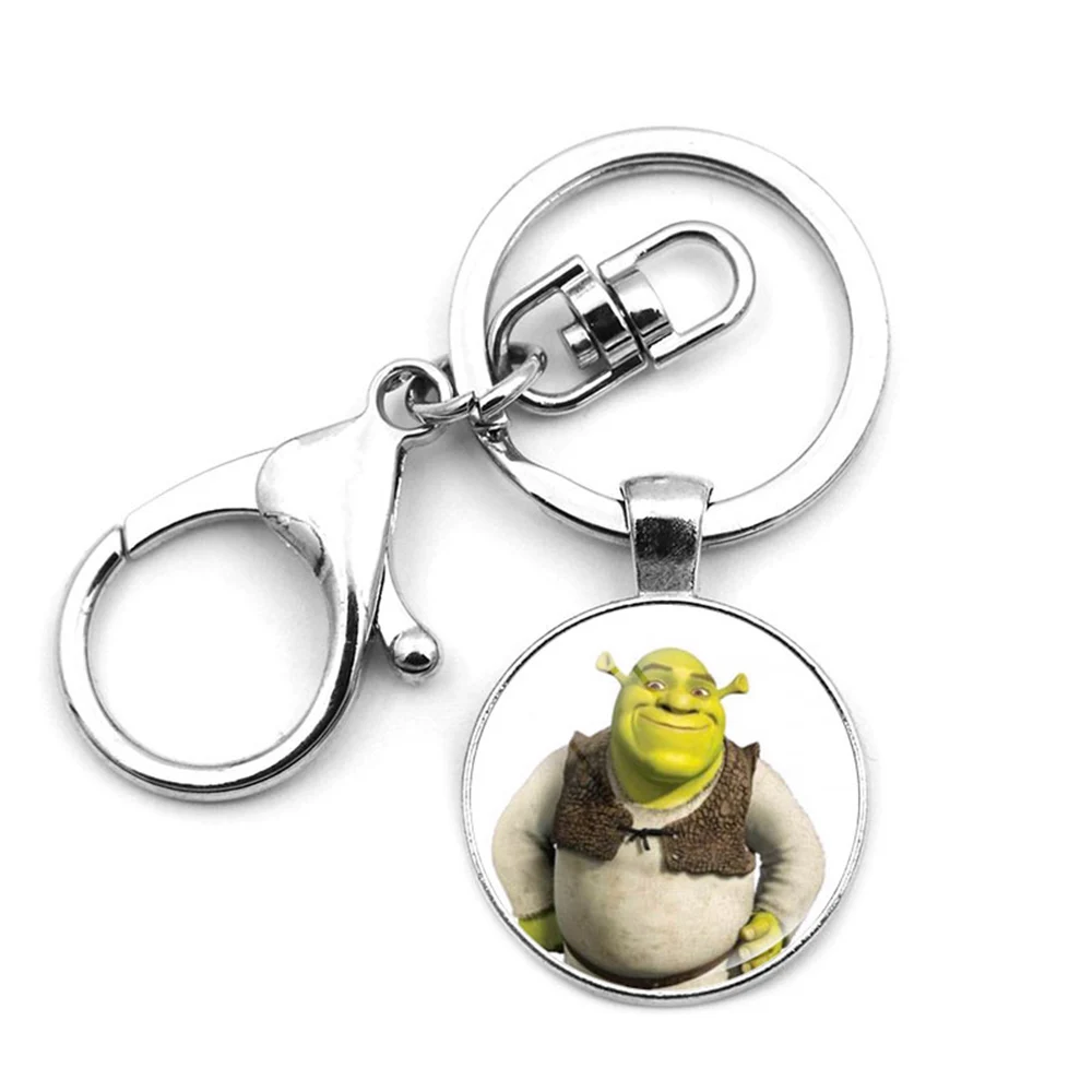 Брелок с подвеской в виде Милого Животного осла круглый стеклянный кулон