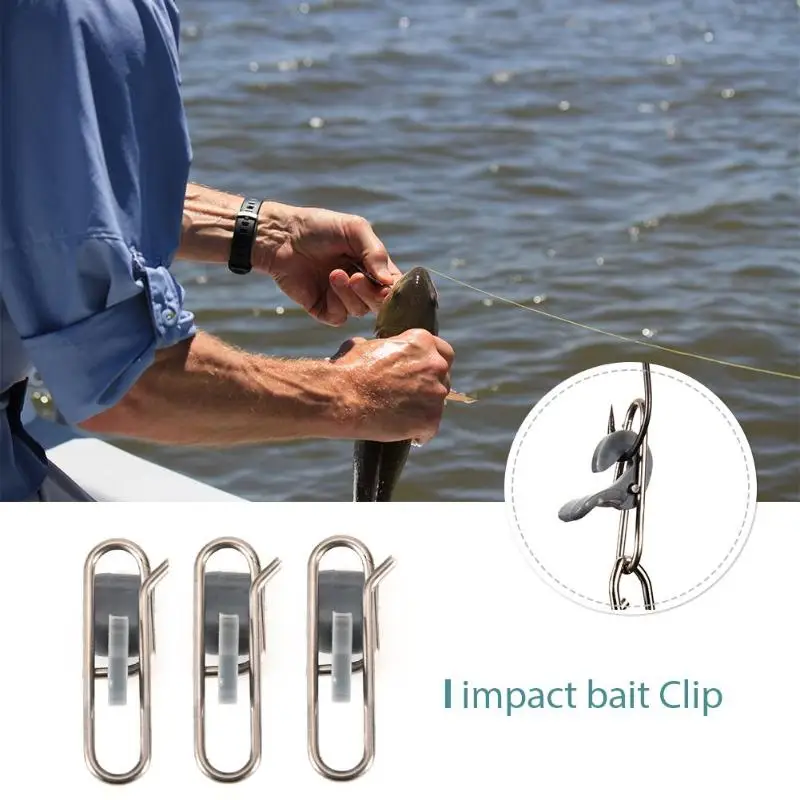 10 шт. Нержавеющая сталь воздействия зажим для приманки рыболовные крючки