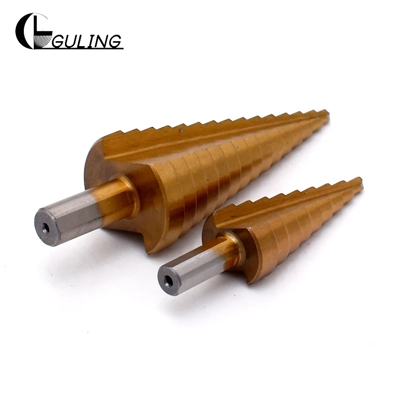 GULING 1 шт. 4 12/4 20/4 32 мм HSS титановое покрытие треугольная ручка пагода сверло