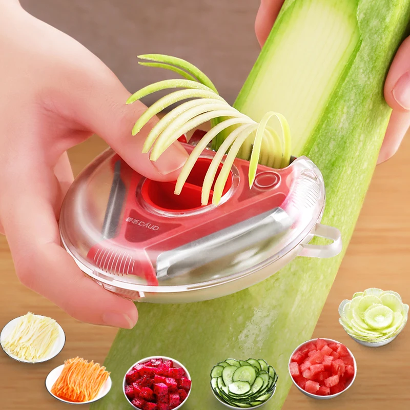 В комплект входят 3 лезвия мульти Овощечистка Slicer Нержавеющая сталь Нож