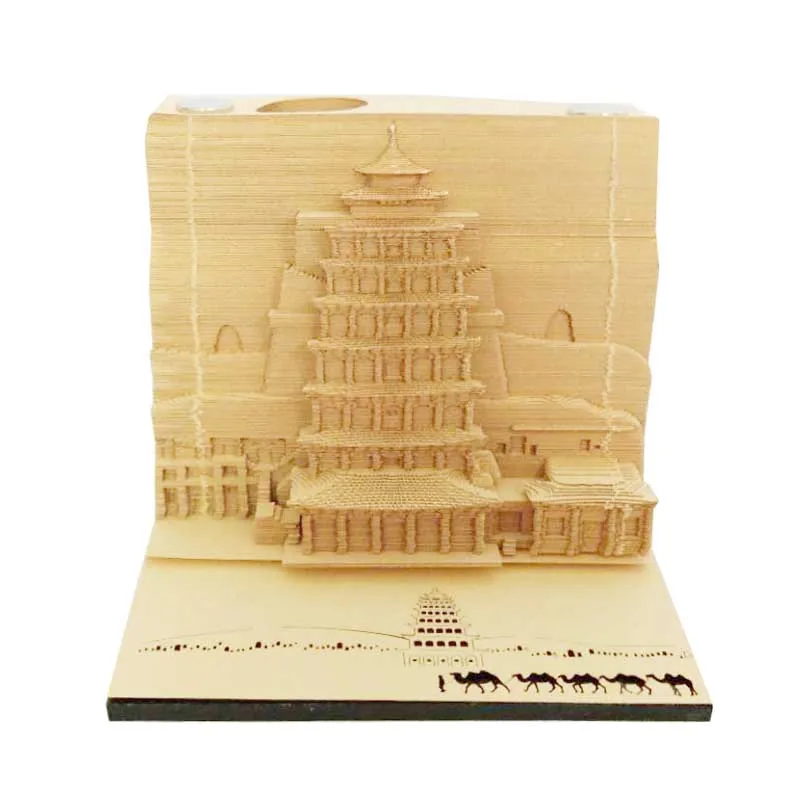 Туристический сувенир Dunhuang 3D блок Omoshiroi объемная бумага для нот креативные ноты