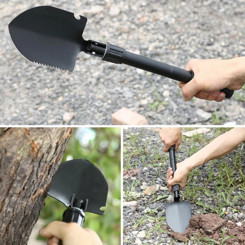 

Multi-Purpose Military Folding Shovel Camping Hiking Survival Tools New