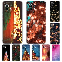 christmas tree lights silicone phone case cover for xiaomi mi 11 10t 10 ultra 5g 9t cc9 pro a2 lite cc9e 11i 10s fundas coque