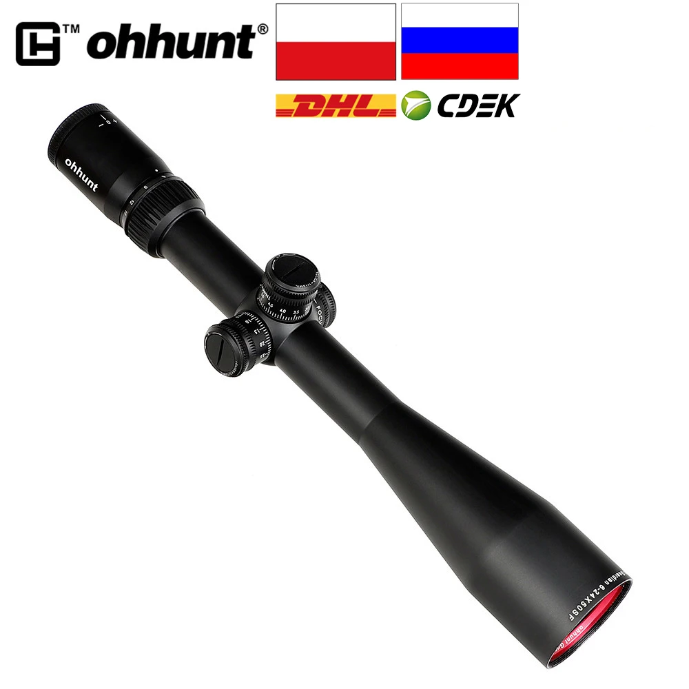 Отправка из Польши и России ohhunt Guardian 6 24X50 SF боковой Параллакс 1/2 полумил точечный