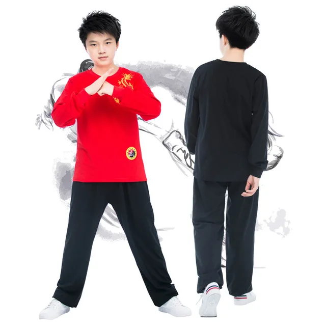 Дети Тай Чи форма для боевых искусств кунг фу костюмы костюм с длинным рукавом