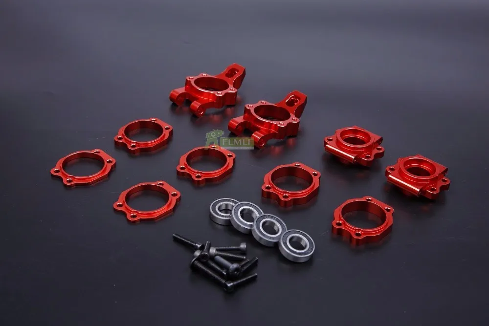 Сплав CNC Передняя и задняя ступица колеса комплект перевозчика подходит для 1/5 HPI
